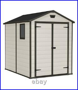 Keter Manor Apex Garden Storage Shed 6 x 8ft Beige ONLY £470 collect WF11 9HS