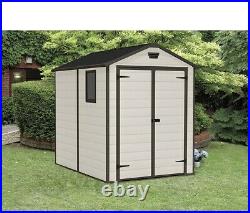 Keter Manor Apex Garden Storage Shed 6 x 8ft Beige ONLY £470 collect WF11 9HS