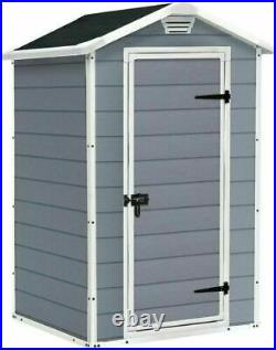Keter Manor Outdoor Garden Storage Shed, Grey, 4 x 3 Fast Delivery