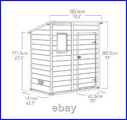Keter Manor Pent Garden Storage Shed 6 x 4ft Beige ONLY £250 collect WF11 9HS