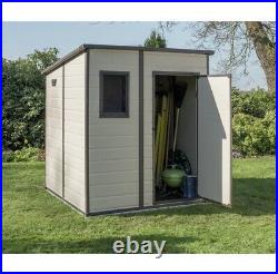 Keter Manor Pent Garden Storage Shed 6 x 6ft Beige ONLY £350 collect WF11 9HS