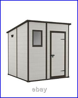 Keter Manor Pent Garden Storage Shed 6 x 6ft Beige ONLY £400 collect WF11 9HS