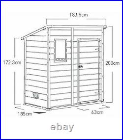Keter Manor Pent Garden Storage Shed 6 x 6ft Beige ONLY £400 collect WF11 9HS
