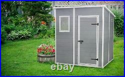 Keter Manor Pent Garden Storage Shed, Grey, 6 x 6 ft Fast delivery UK