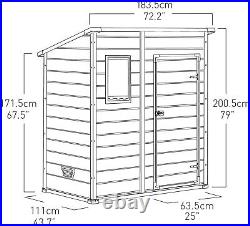 Keter Manor Shed 6 x 4 Outdoor Plastic Garden Storage Shed Waterproof Lockable