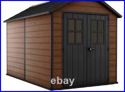 Keter Newton 7ft 6 x 11ft (2.3 x 3.5m) Durable Garden Plastic Storage Shed New