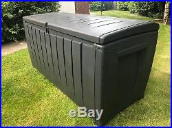 Keter Novel Garden Waterproof Storage Box With Sit On Lid XL Size 340 Ltr