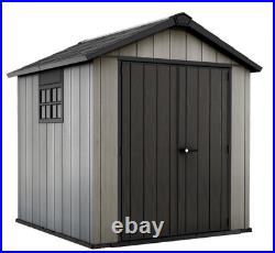 Keter Oakland 7ft 6 x 7ft (2.3 x 2.1m) Durable Garden Storage Shed New