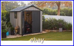 Keter Oakland 7ft 6 x 9ft 4/ 2.3 x 2.9m Garden Storage Shed Floor Included New