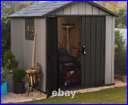Keter Oakland 7ft 6 x 9ft 4/ 2.3 x 2.9m Garden Storage Shed Floor Included New