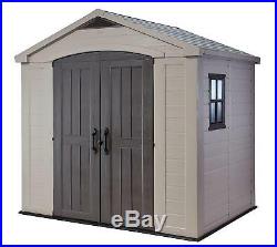 Keter Oakland Garden Storage Shed 8Ft X 6Ft Container Unit Beige