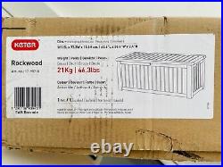 Keter Rockwood Anthracite Garden Storage Deck Box 570 Ltr Capacity XL
