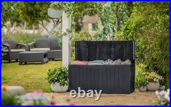 Keter Sherwood Outdoor Plastic Storage Box Garden Furniture Waterproof Container