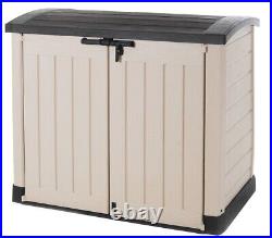 Keter Store-It Out ARC Plastic Garden Storage Box Shed Outdoor BeigeBrown 1200L