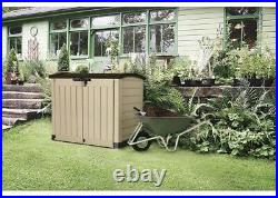 Keter Store-It Out ARC Plastic Garden Storage Box Shed Outdoor BeigeBrown 1200L
