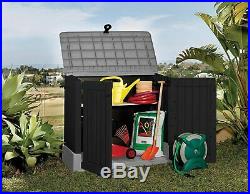 Keter Store It Out Ace Outdoor Plastic Garden Storage Shed Black and Grey 1200L