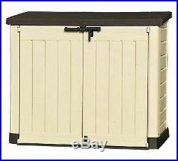 Keter Store-It-Out Max 1200L Garden Storage Box Plastic Outdoor Wheels Bin Tools