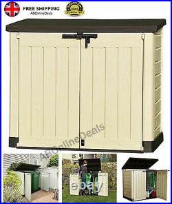 Keter Store-It-Out Max 1200L Garden Storage Box Plastic Wheels Outdoor Bin Tool