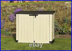 Keter Store-It-Out Max 1200L Garden Storage Box Plastic Wheels Outdoor Bin Tool