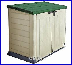 Keter Store It Out Max 1200L Lockable Out Outdoor Garden Storage Beige/Green NEW