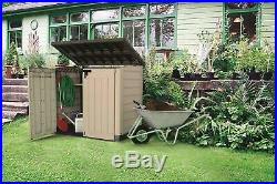 Keter Store It Out Max 1200L Outdoor Plastic Garden Storage Shed BROWN BEIGE Lid