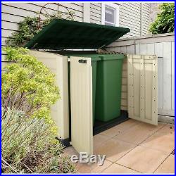 Keter Store It Out Max 1200L Outdoor Plastic Garden Storage Shed BROWN BEIGE Lid