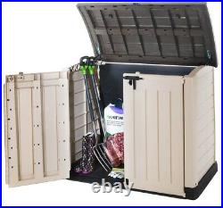 Keter Store It Out Max 5x4ft Wheelie Bin Garden Storage Shed 1200L2-Yr Guarante