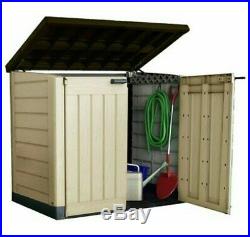 Keter Store It Out Max Arc 1200L Outdoor Plastic Garden Storage Shed Beige Brown