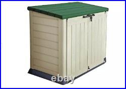 Keter Store It Out Max Garden Plastic Storage Box Shed 1200L Lockable Green Lid