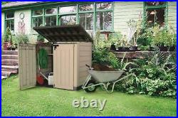 Keter Store It Out Max Garden Storage Shed Outdoor DIY Tools 1200L Beige & Brown