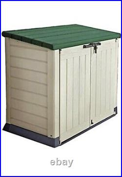 Keter Store-It Out Max Outdoor Plastic Garden Storage Shed Beige/Green