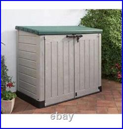 Keter Store-It Out Max Outdoor Plastic Garden Storage Shed Beige/Green