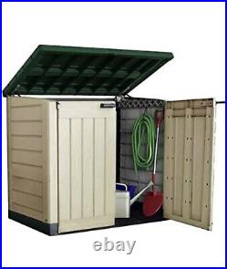 Keter Store-It Out Max Outdoor Plastic Garden Storage Shed Beige/Green 1200L