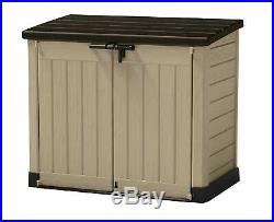 Keter Store-It Out Max Outdoor Plastic Garden Storage Shed, Beige and Brown