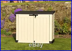 Keter Store-It Out Max Outdoor Plastic Garden Storage Shed, Beige and Brown, 14