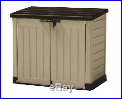 Keter Store-It Out Max Outdoor Plastic Garden Storage Shed, Beige and Brown, x x