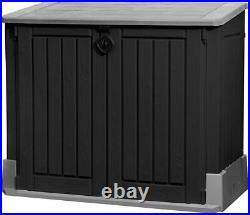 Keter Store It Out Midi Box Outdoor Plastic Garden Storage Shed Black and Grey