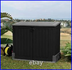 Keter Store It Out Midi Box Outdoor Plastic Garden Storage Shed Black and Grey