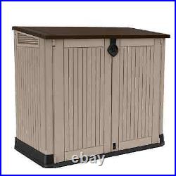 Keter Store It Out Midi Garden Storage Shed 880L Beige/Brown K4 PRE ASSEMBLED