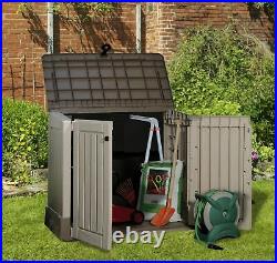 Keter Store It Out Midi Lockable Outdoor Garden Storage Box 845L Beige/Brown