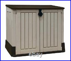 Keter Store-It Out Midi Outdoor Garden Storage Shed Beige and Brown
