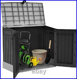 Keter Store It Out Midi Outdoor Garden Storage Shed, Black & Grey, 130x74x110cm