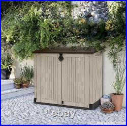 Keter Store-It Out Midi Outdoor Plastic Garden DIY Storage Shed Beige Brown 880L