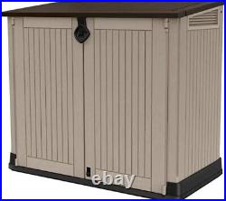 Keter Store-It-Out Midi Outdoor Plastic Garden Storage Shed Beige & Brown