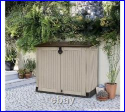 Keter Store-It Out Midi Outdoor Plastic Garden Storage Shed, Brown