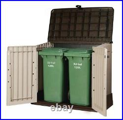 Keter Store-It-Out Midi Plastic Outdoor Garden Storage Shed Beige & Brown
