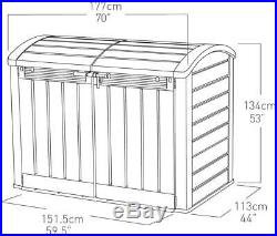 Keter Store-It Out Ultra Outdoor Plastic Garden Storage Bike Shed 177x113x134 Cm