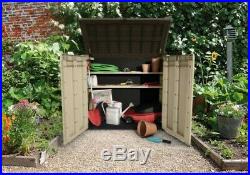 Keter Store-It Out Ultra Outdoor Plastic Garden Storage Bike Shed Beige 1200L