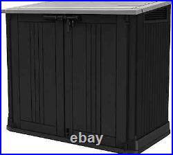 Keter Store Out NOVA Garden Storage Box Outdoor Waterproof Bin XL Store Black