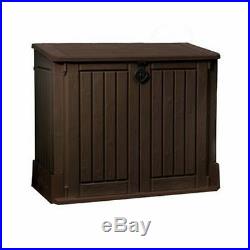 Keter Woodland Midi Store It Out Plastic Shed Garden Patio Brown Box Lockable